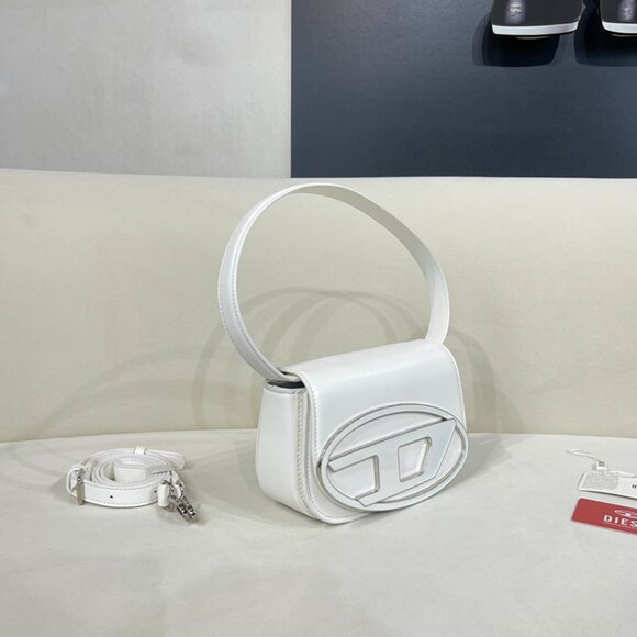 Diesel White Brand Logo Shoulder Bag - Picture 3 of 9